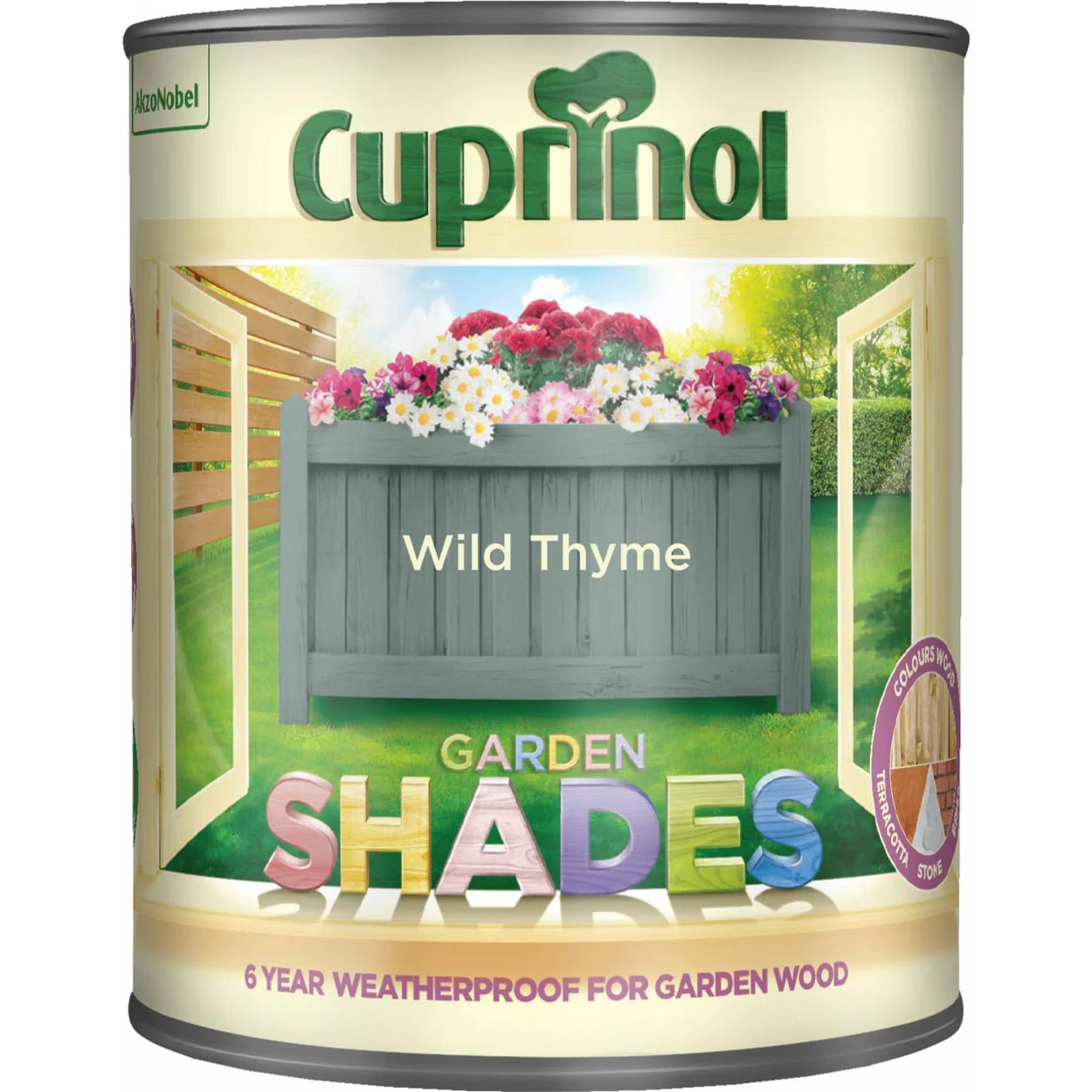 Cuprinol Garden Shades Colours Paint - 1 Litre Wild Thyme