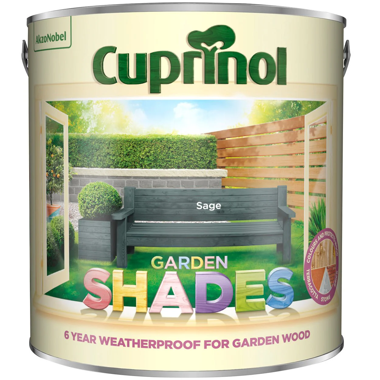 Cuprinol Garden Shades Colours Paint - 2.5 Litre Sage
