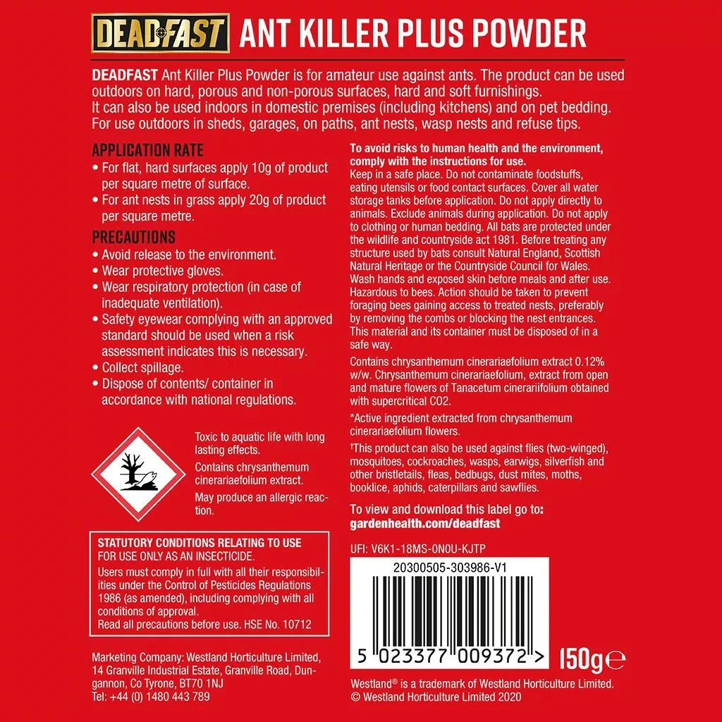Deadfast Ant Killer Plus Powder 150g - Image 2