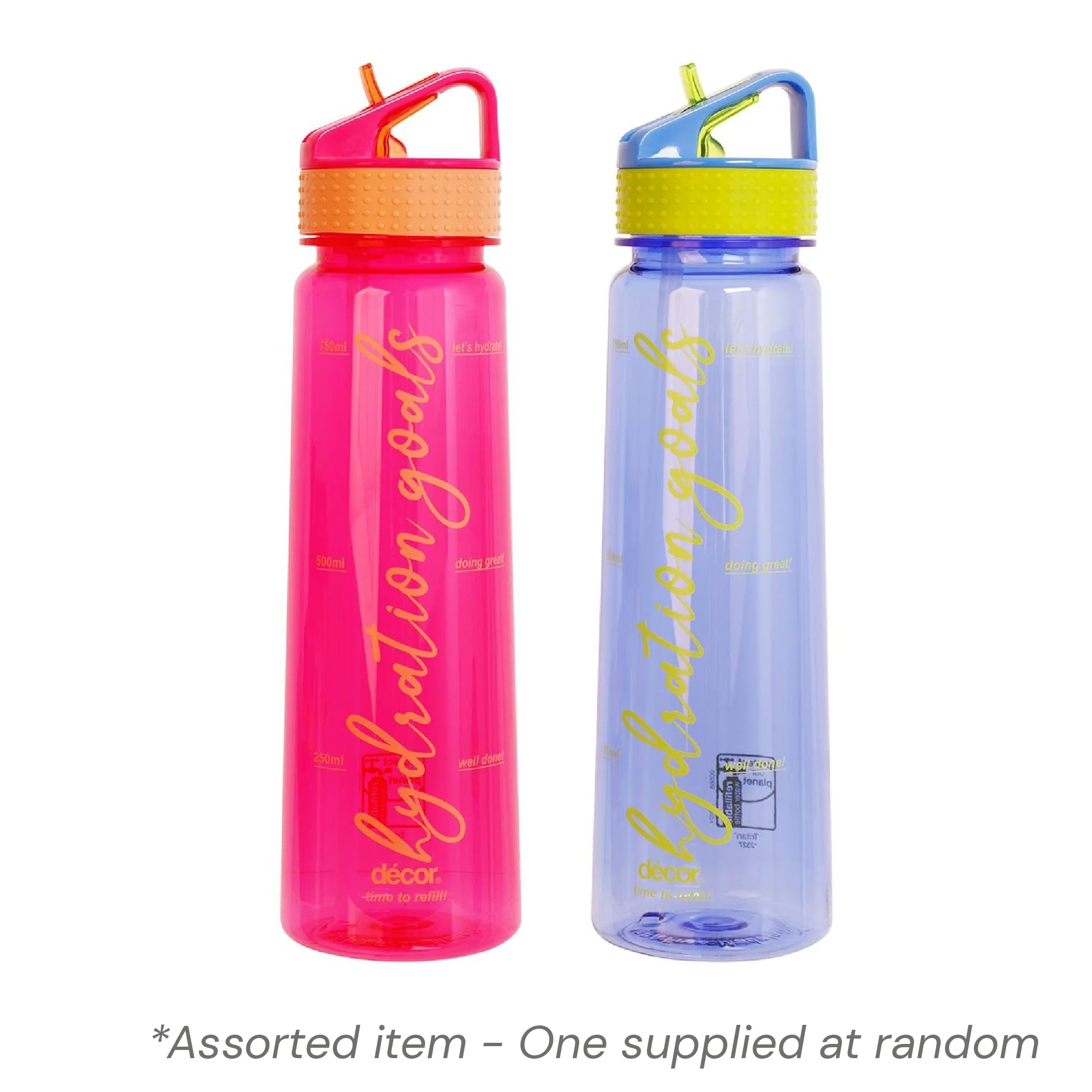 Decor Track Tritan 800ml Bottle Assorted - One Supplied*