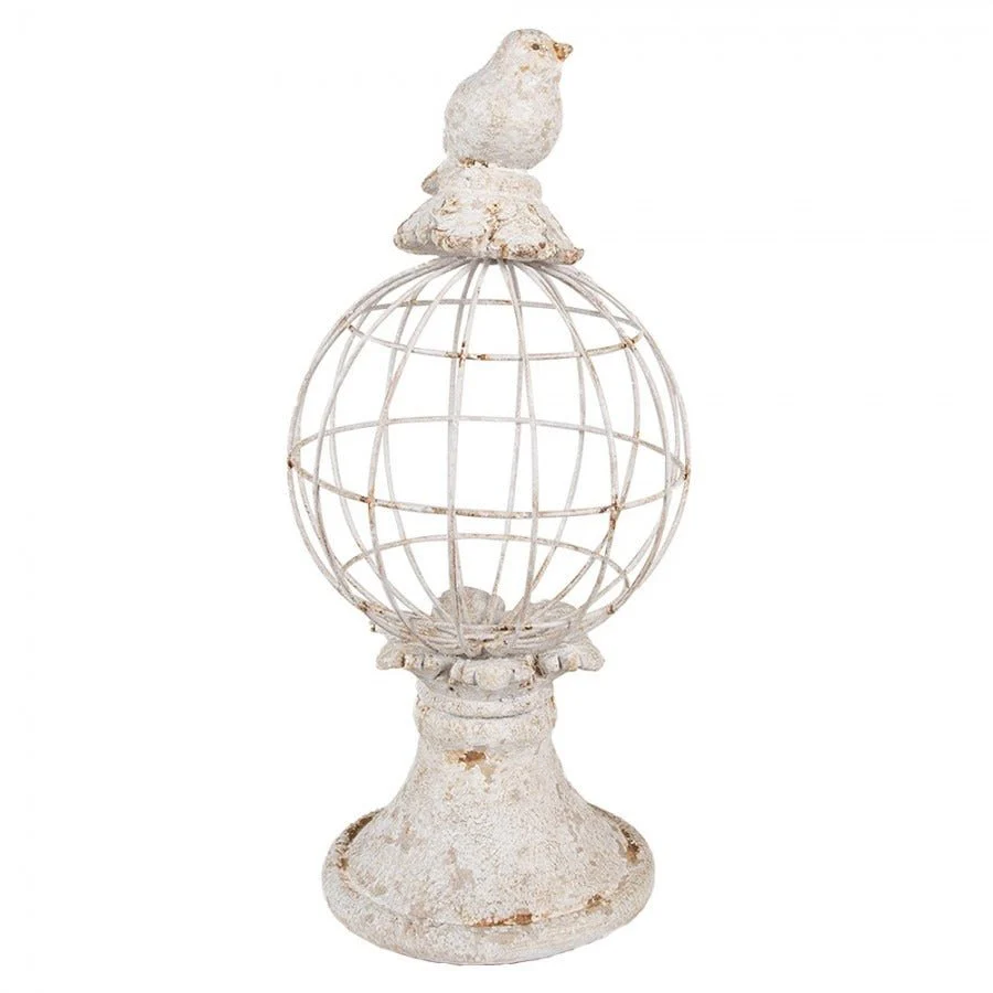Decorative Figurine Bird 12 x 7 x 14cm Grey