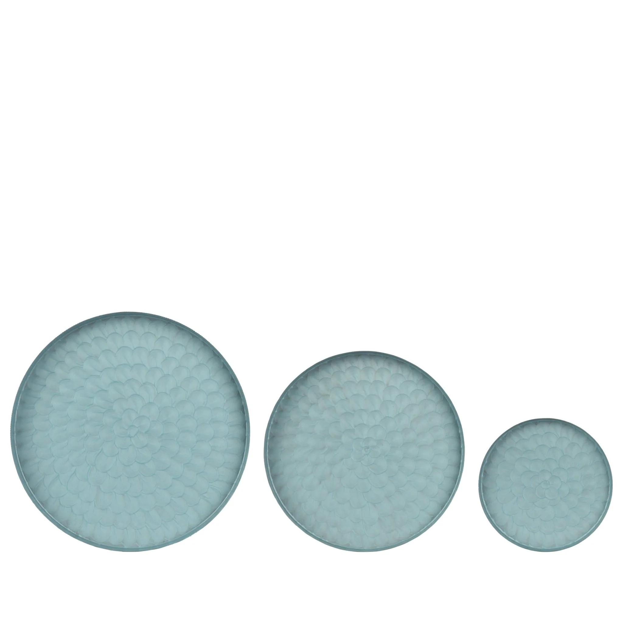 Decoris Blue Enameled Plates Set Of 3 - Image 3