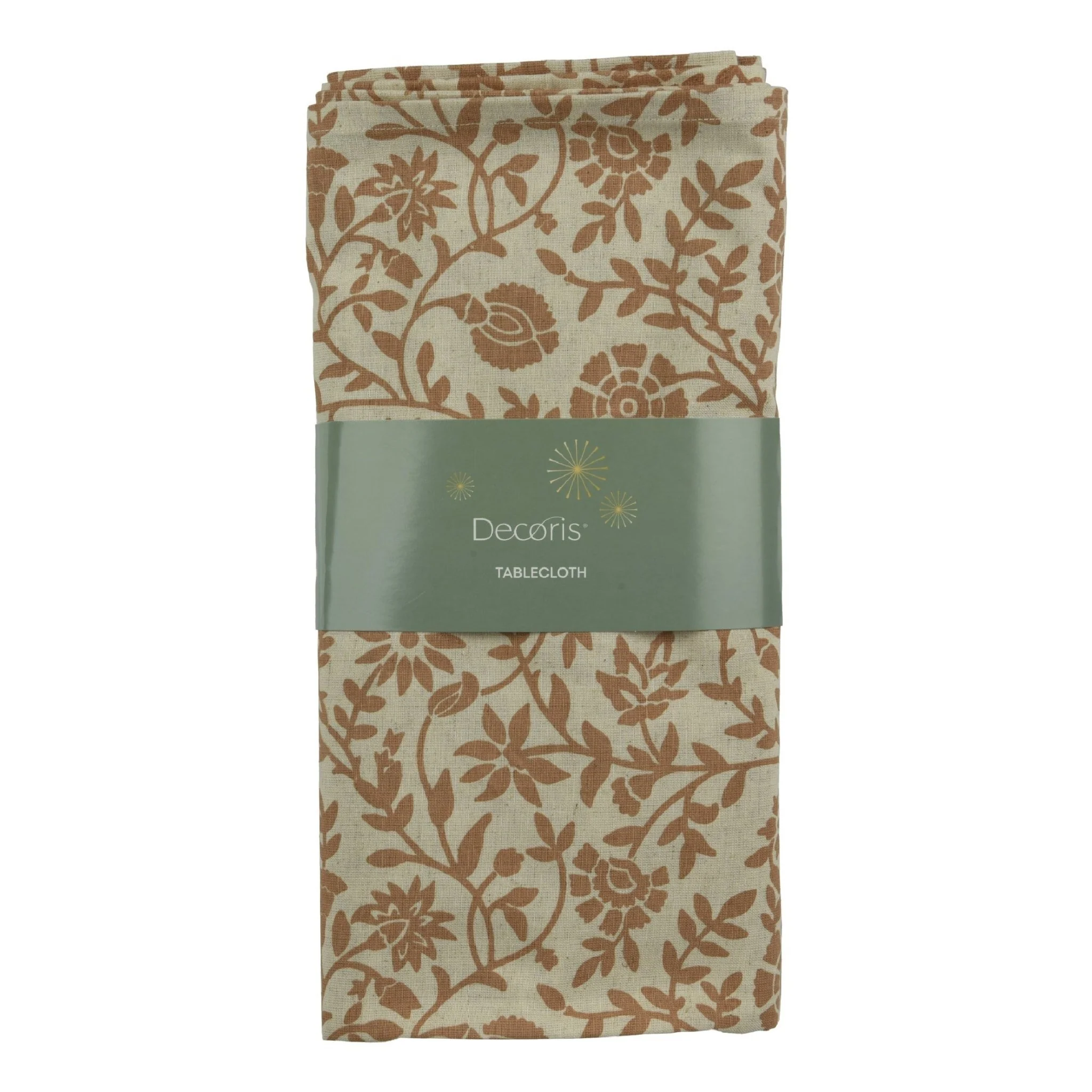 Decoris Tablecloth 140x180 cm Brown With Floral Print