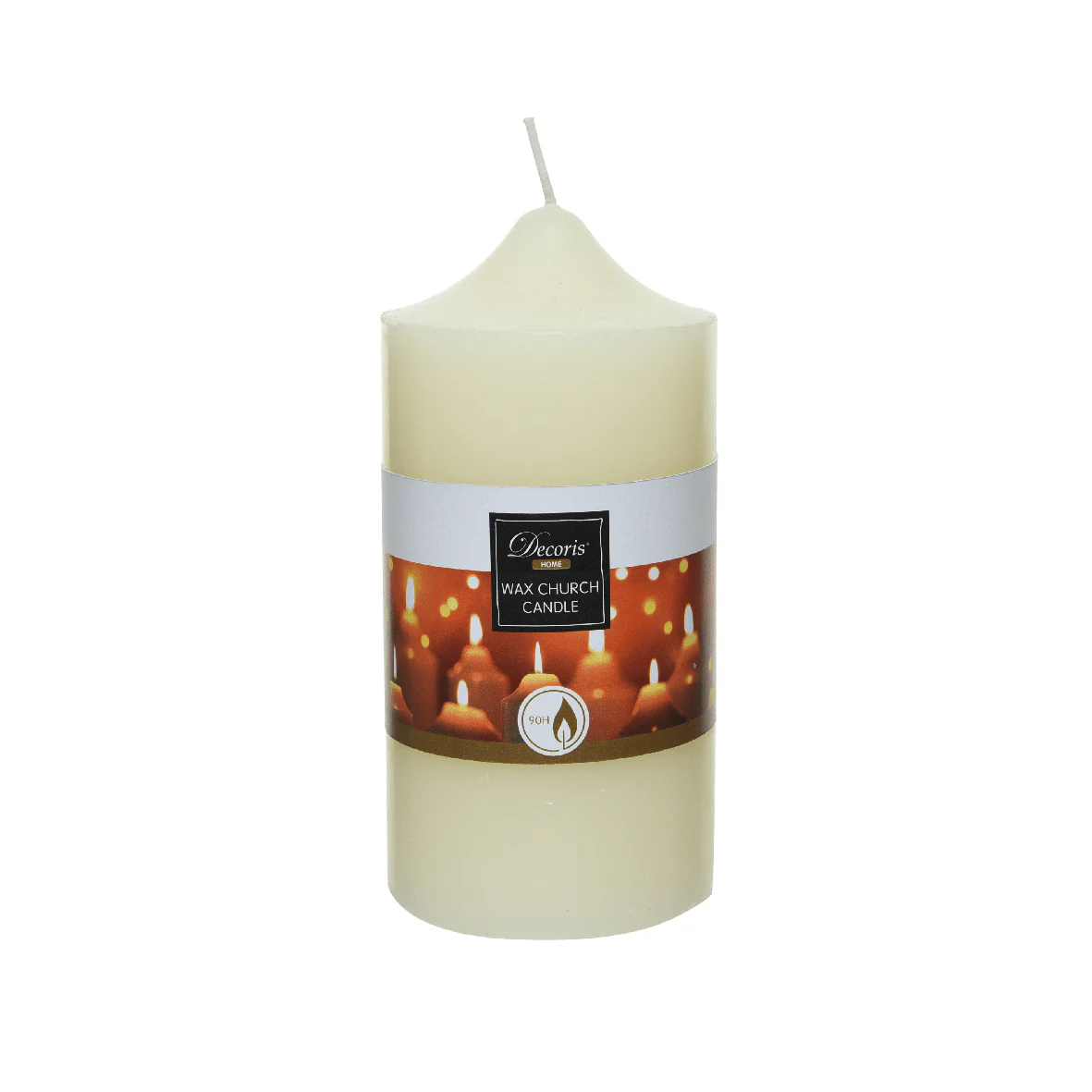 Decoris Wax Church Candle 15 x 7.5cm