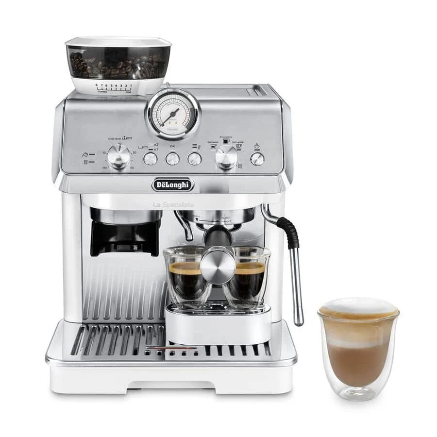 Delonghi La Specialista Arte Manual Bean to Cup Coffee Machine - White | EC9155.W