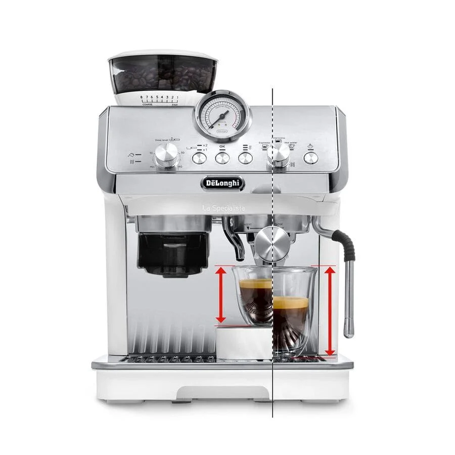Delonghi La Specialista Arte Manual Bean to Cup Coffee Machine - White | EC9155.W - Image 2