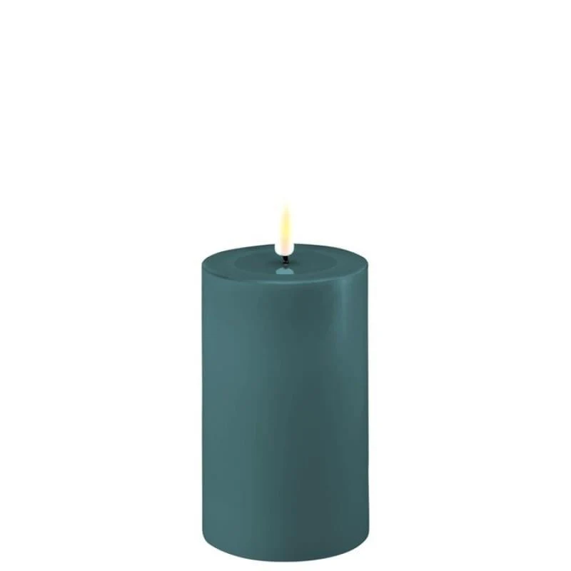 Deluxe HomeArt Jade Green LED Candle 7.5 x 12.5 cm