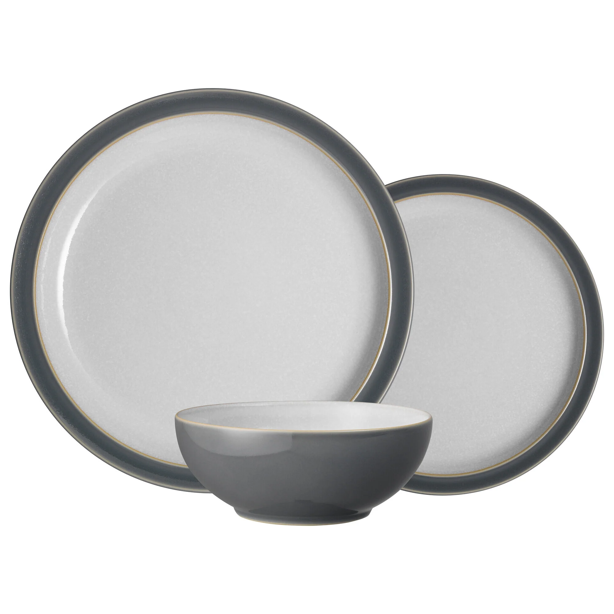 Denby Elements Fossil Grey 12 Pc Tableware Set