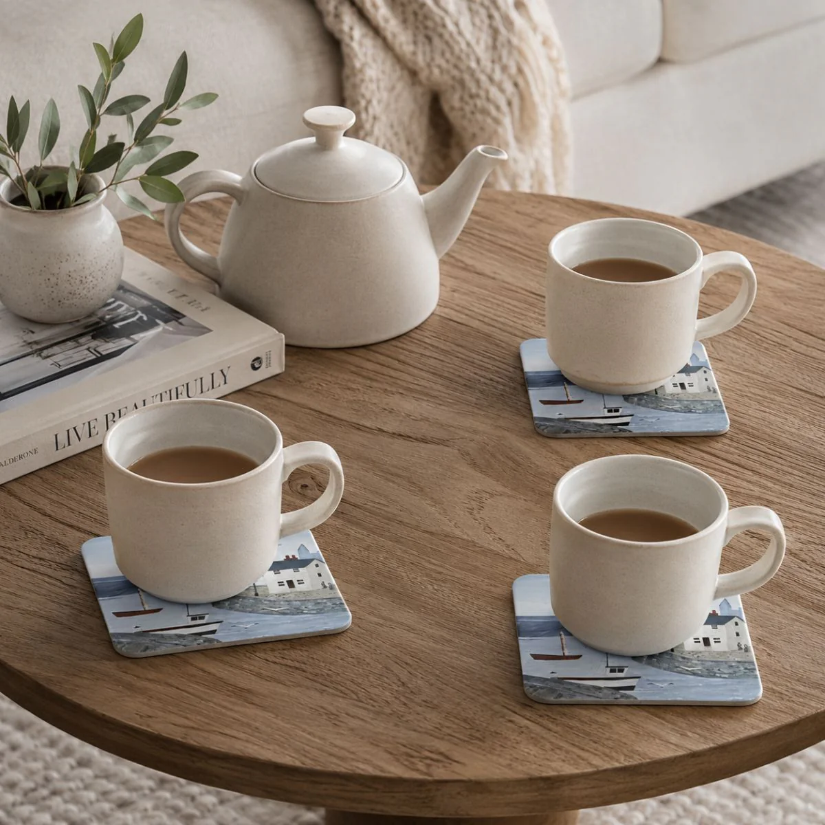 Denby Set Of 6 Coastal Lighthouse Coasters - Image 3