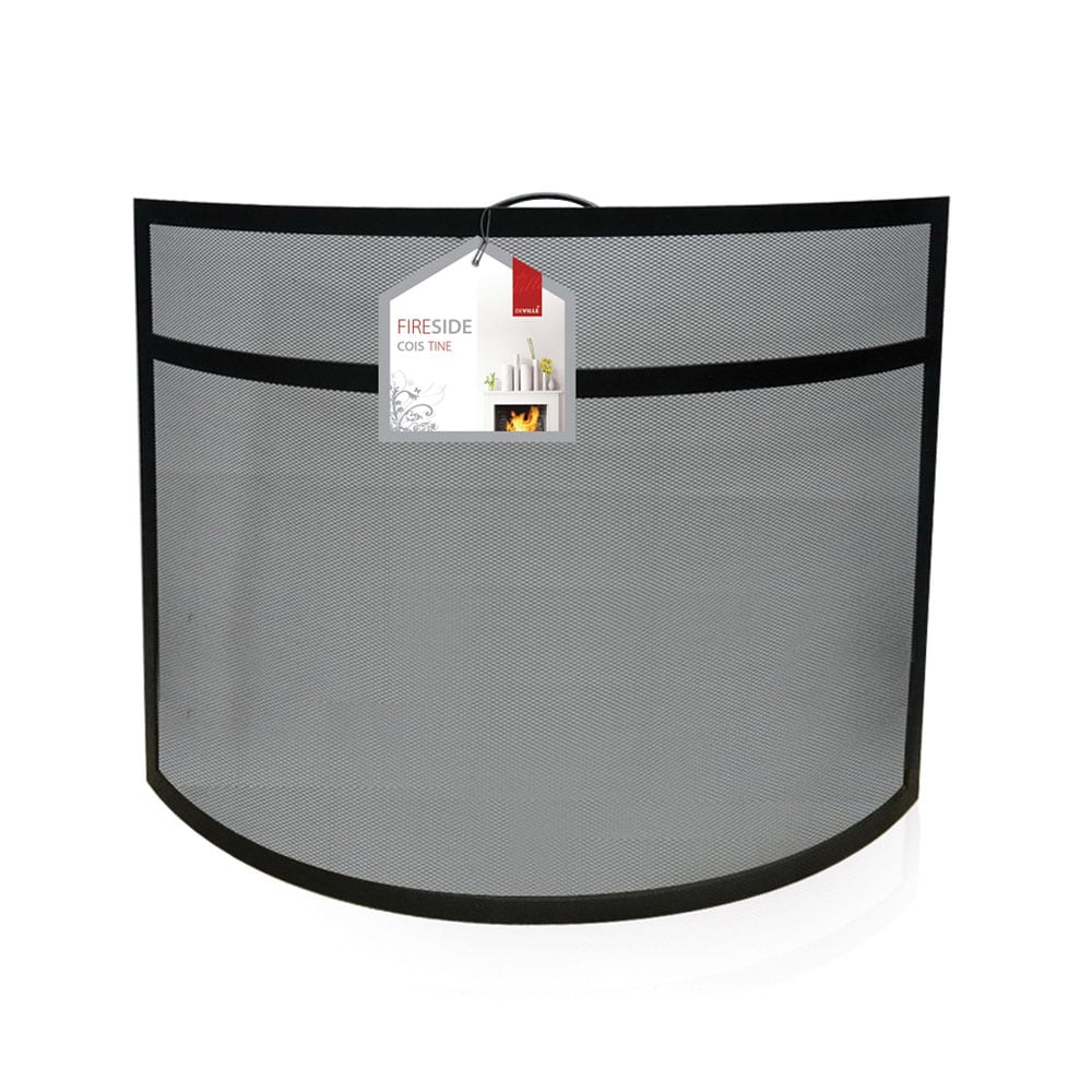 De Vielle Bow Firescreen Black Finish