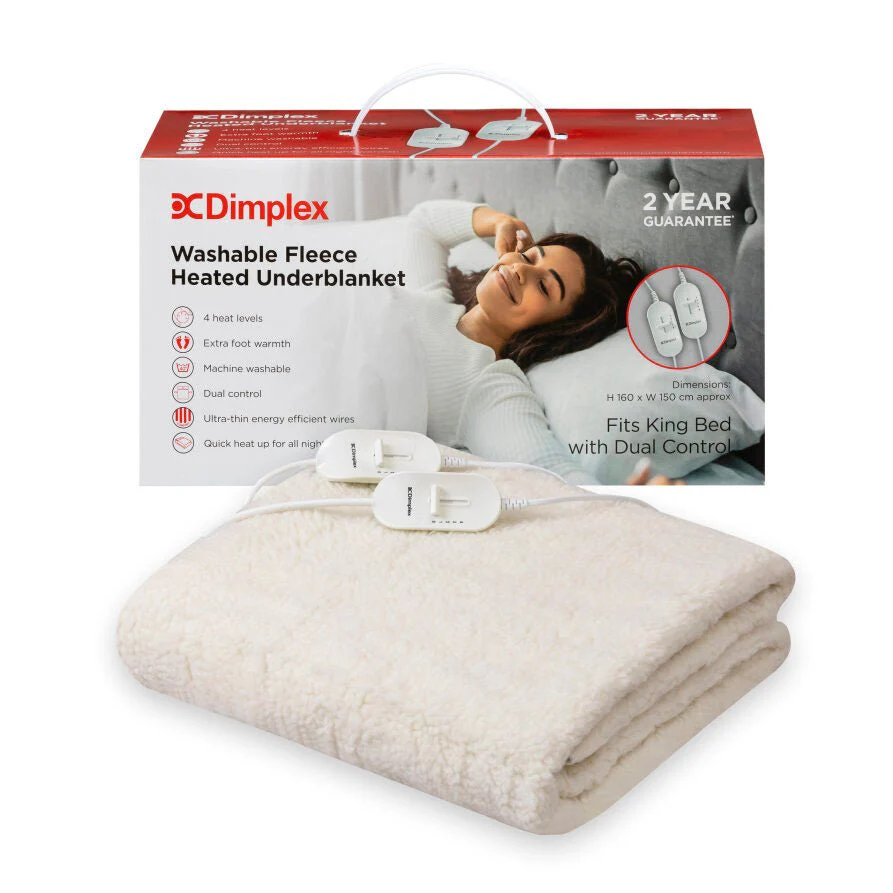 Dimplex King Washable Fleece Heated Underblanket – Dual Control | DFB2004