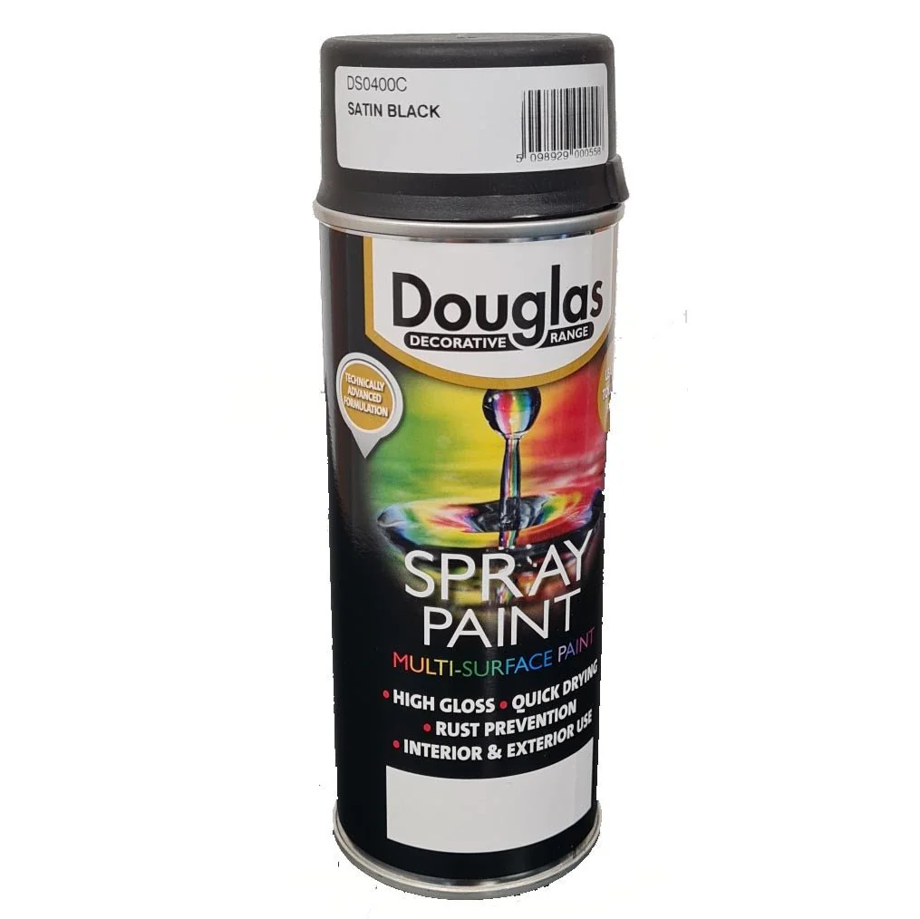 Douglas Spray Paint - Satin Black 400ml