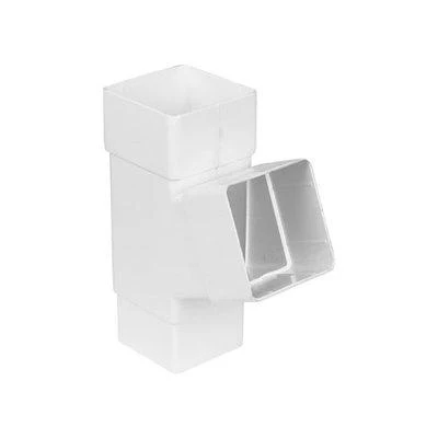 Downpipe White Sq 112Deg Y/Branch 68Mm