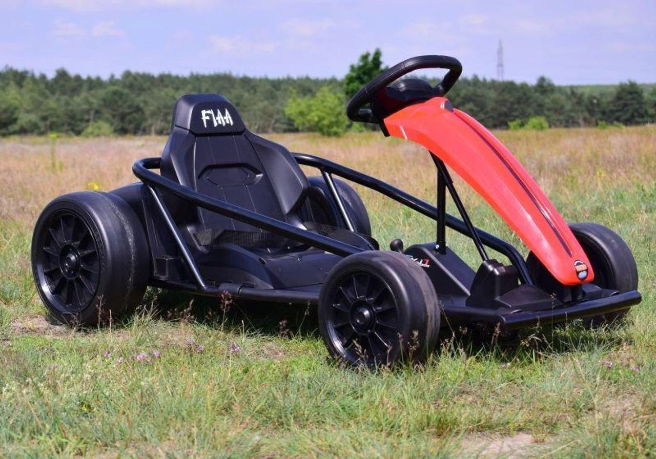 Drift Kart 24V Electric Ride On Go Kart with Upgraded 200w Motors - Red