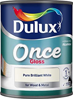 Dulux Once Gloss Pure Brilliant White Paint - 2.5 Litre - Image 2