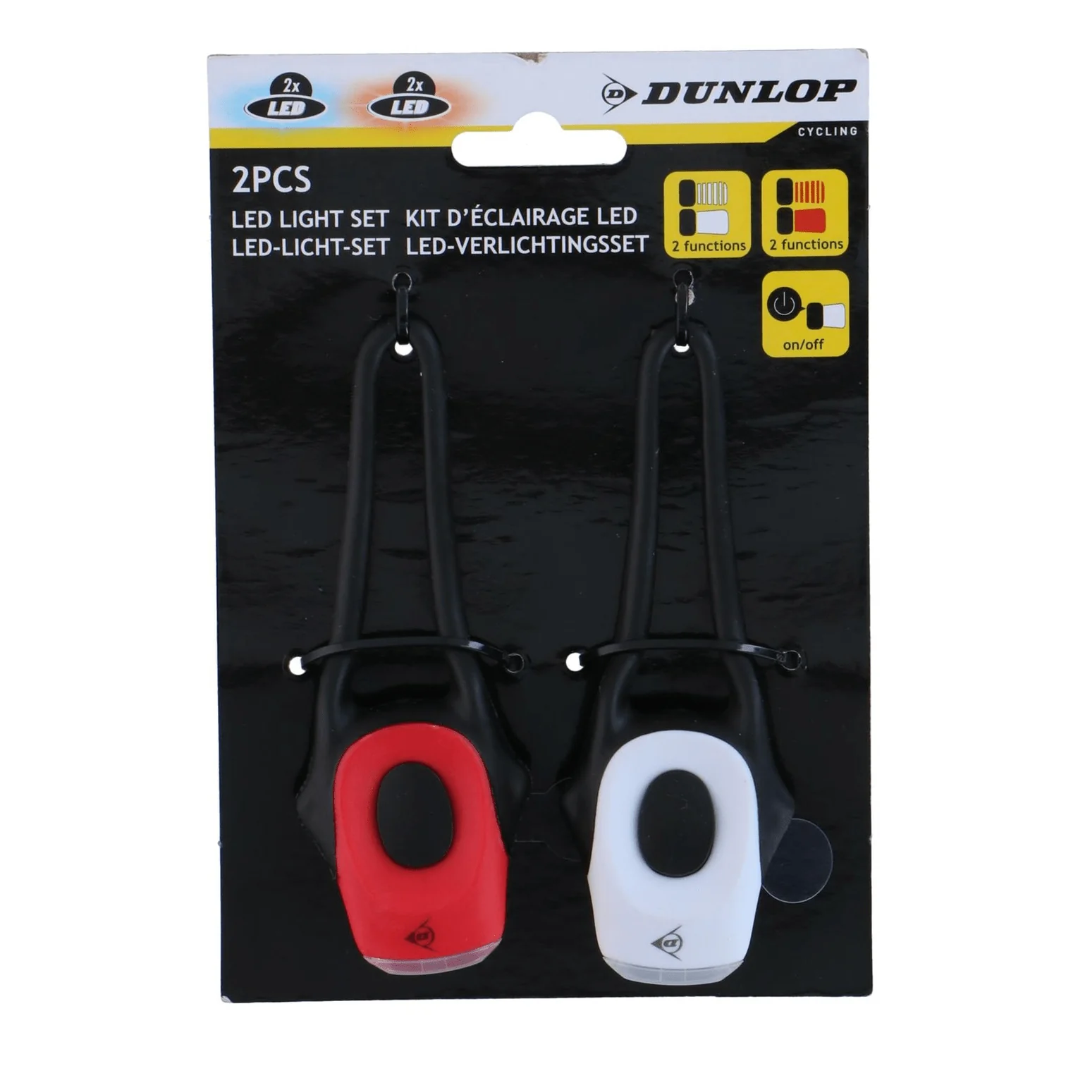 DUNLOP LED Bike Light Set Front And Rear