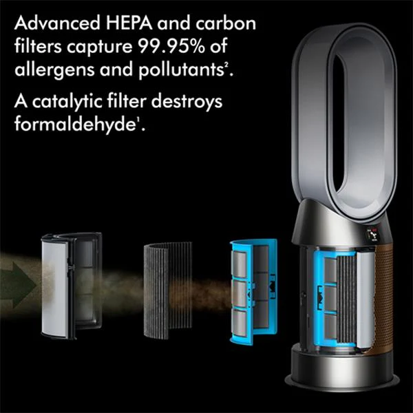 Dyson HP09 Hot and Cool Formaldehyde Purifier Purifying Fan Heater - White & Gold | 381387-01 - Image 5