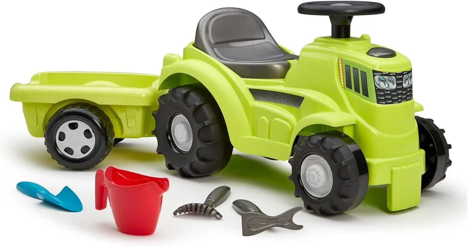Ecoiffier Farm Tractor with Trailer - Image 2
