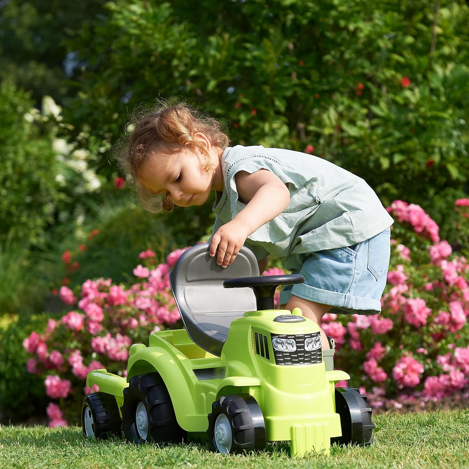 Ecoiffier Farm Tractor with Trailer - Image 8