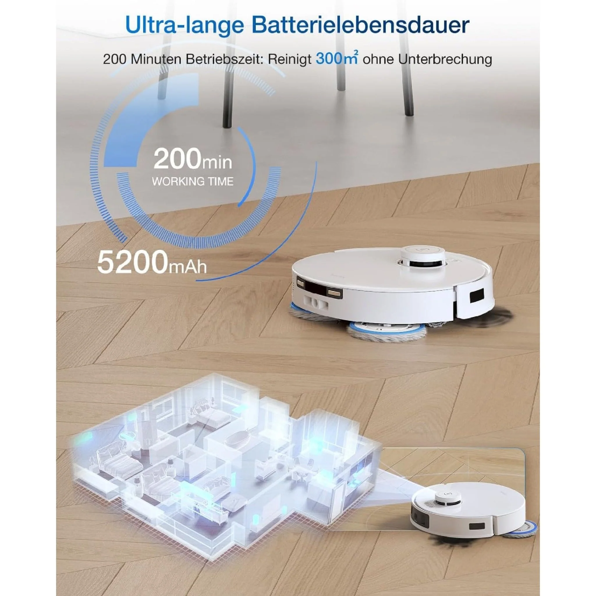 Ecovacs DEEBOT T30C PRO White Gen 2 Robot Vacuum - Image 3