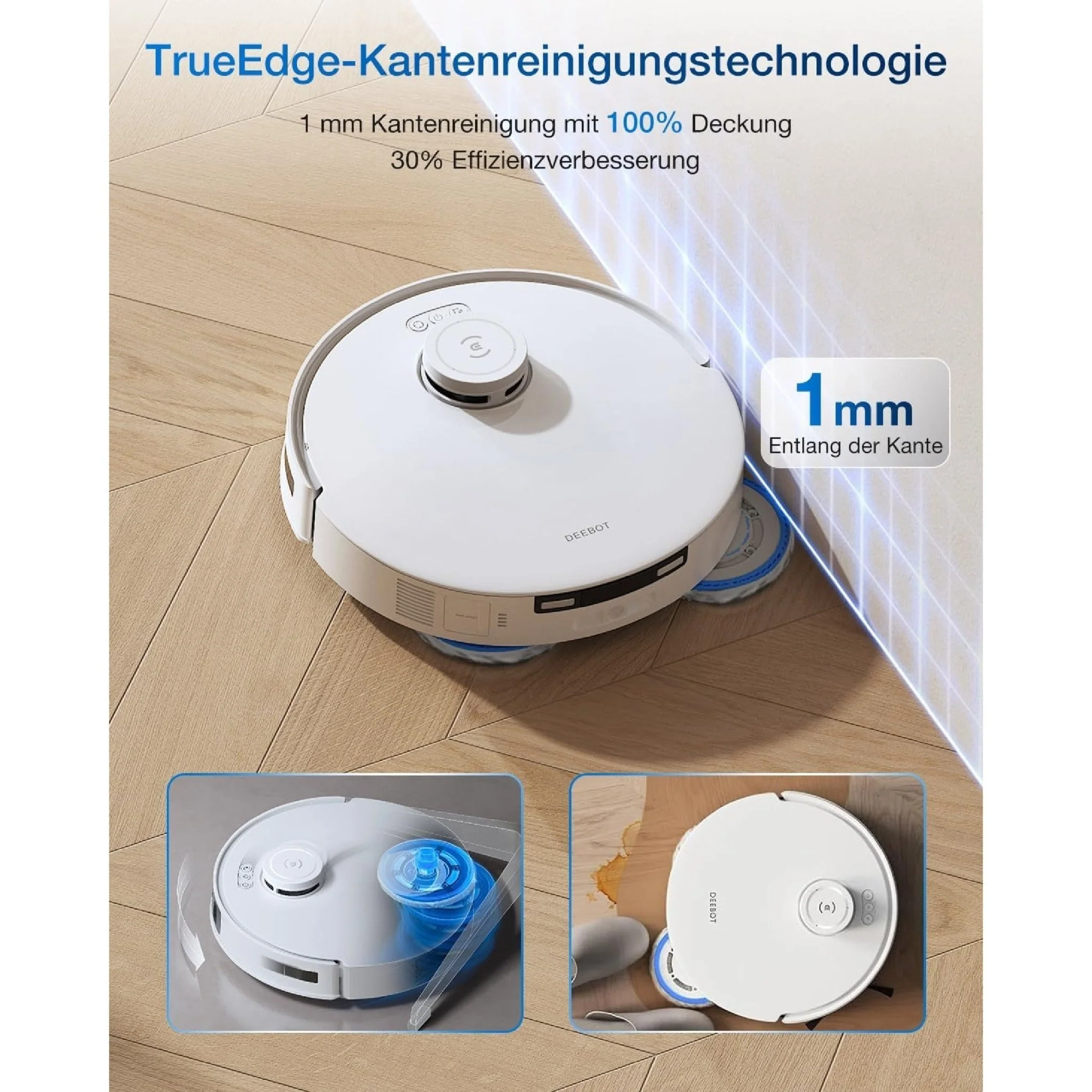 Ecovacs DEEBOT T30C PRO White Gen 2 Robot Vacuum - Image 9