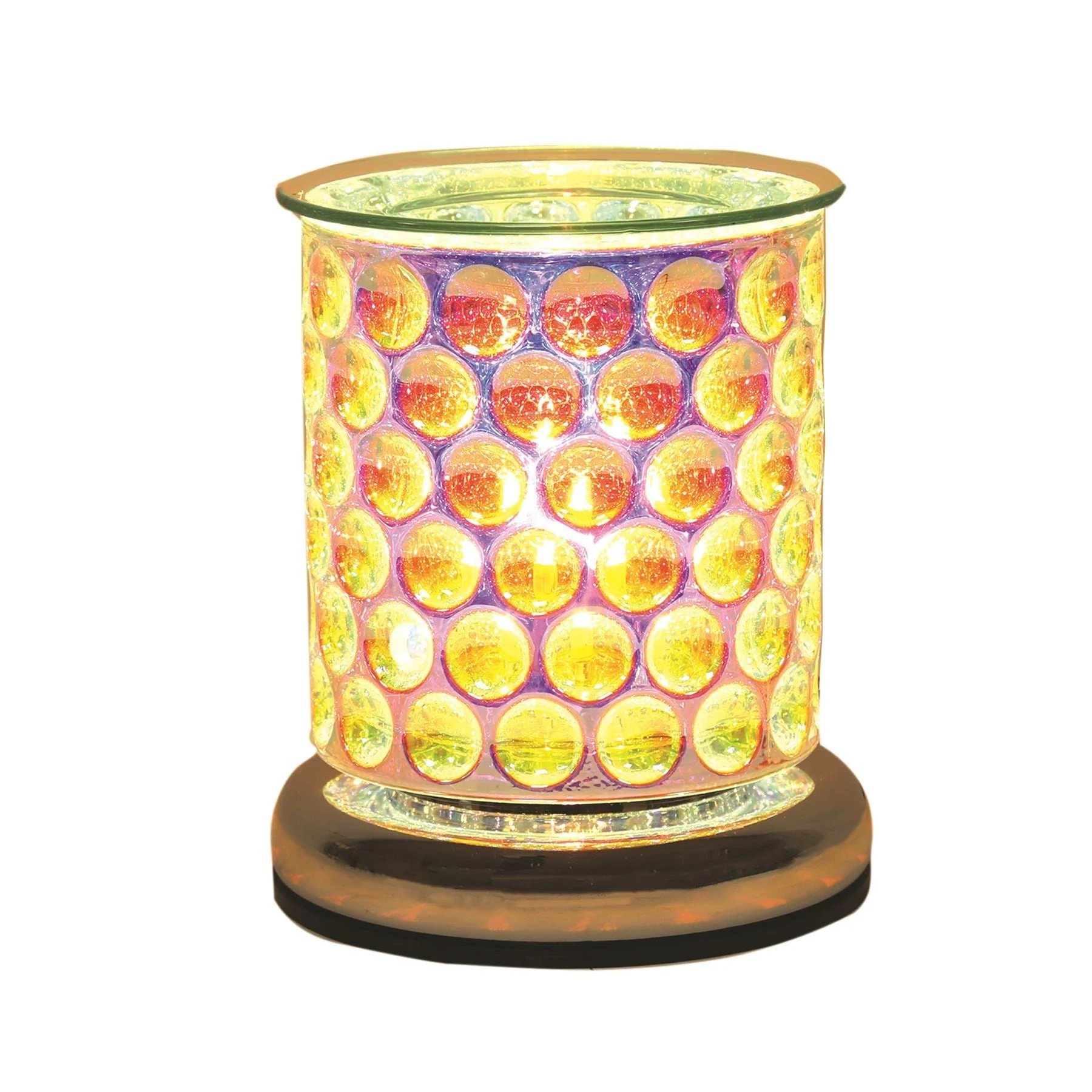 Electric Wax Melt Burner Touch - Glass Lustre Circle Cylinder