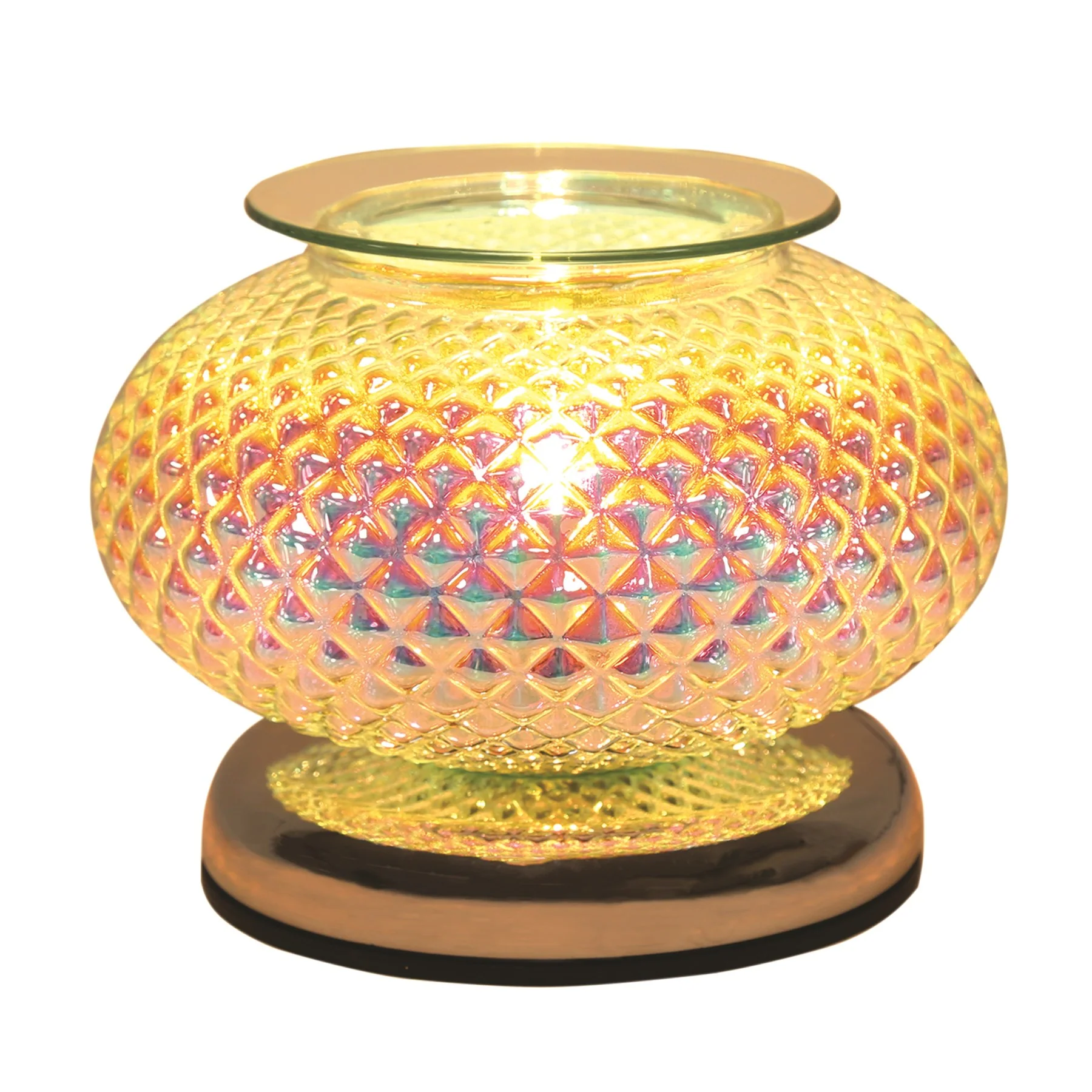 Electric Wax Melt Burner Touch - Glass Lustre Diamond Ellipse