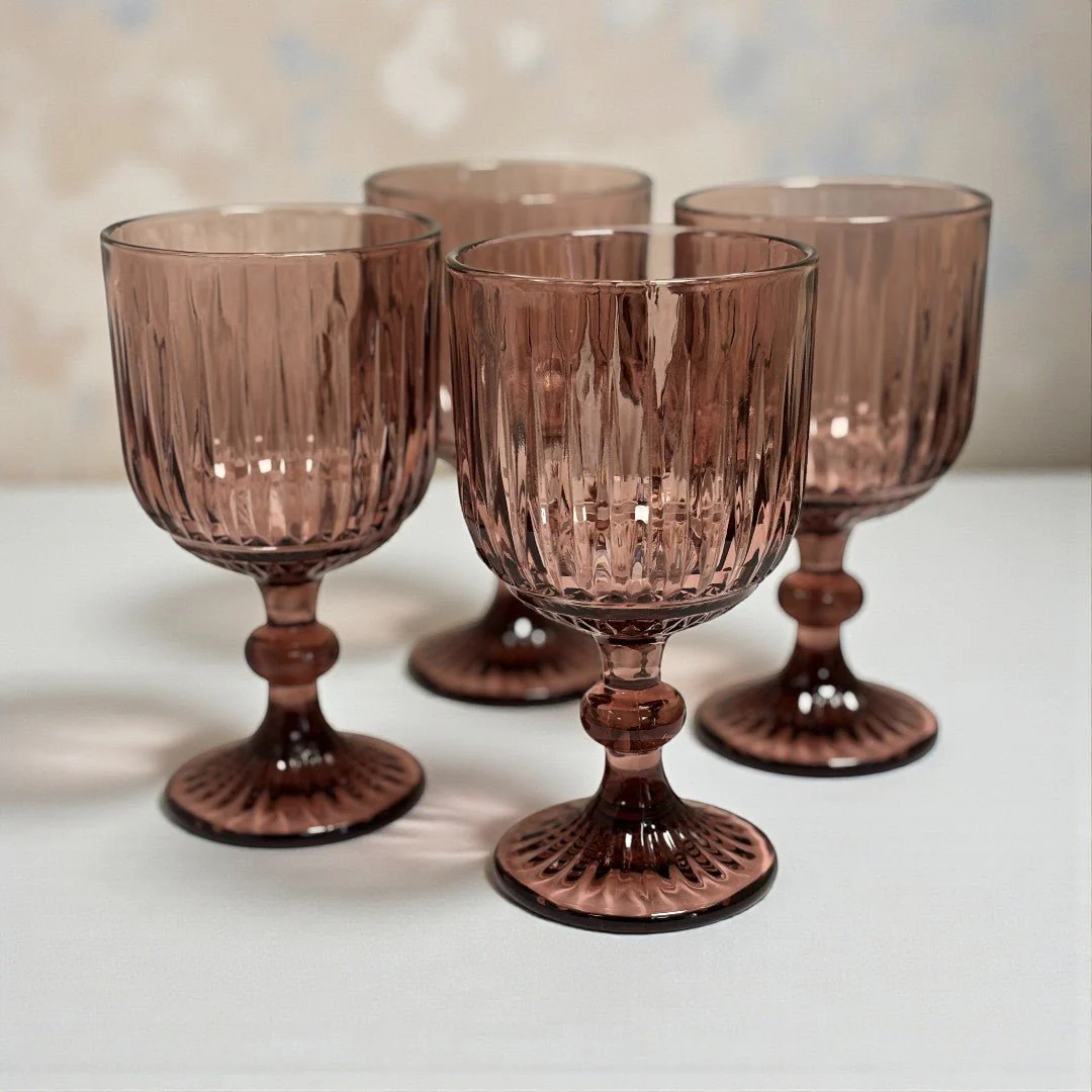 Elements Pink Wine Glasses Set of 4