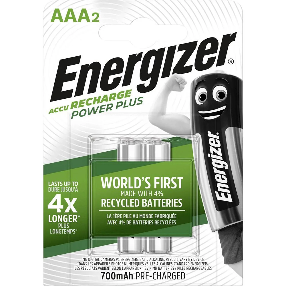 Energizer Power Plus AAA 700mAh Batteries 2pcs