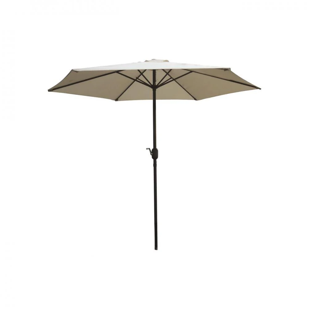 Euroactive Crank & Tilt Aluminium Parasol Cream - 2.7m - Image 2