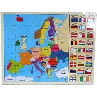 Europe Map & Flags Jigsaw Puzzle
