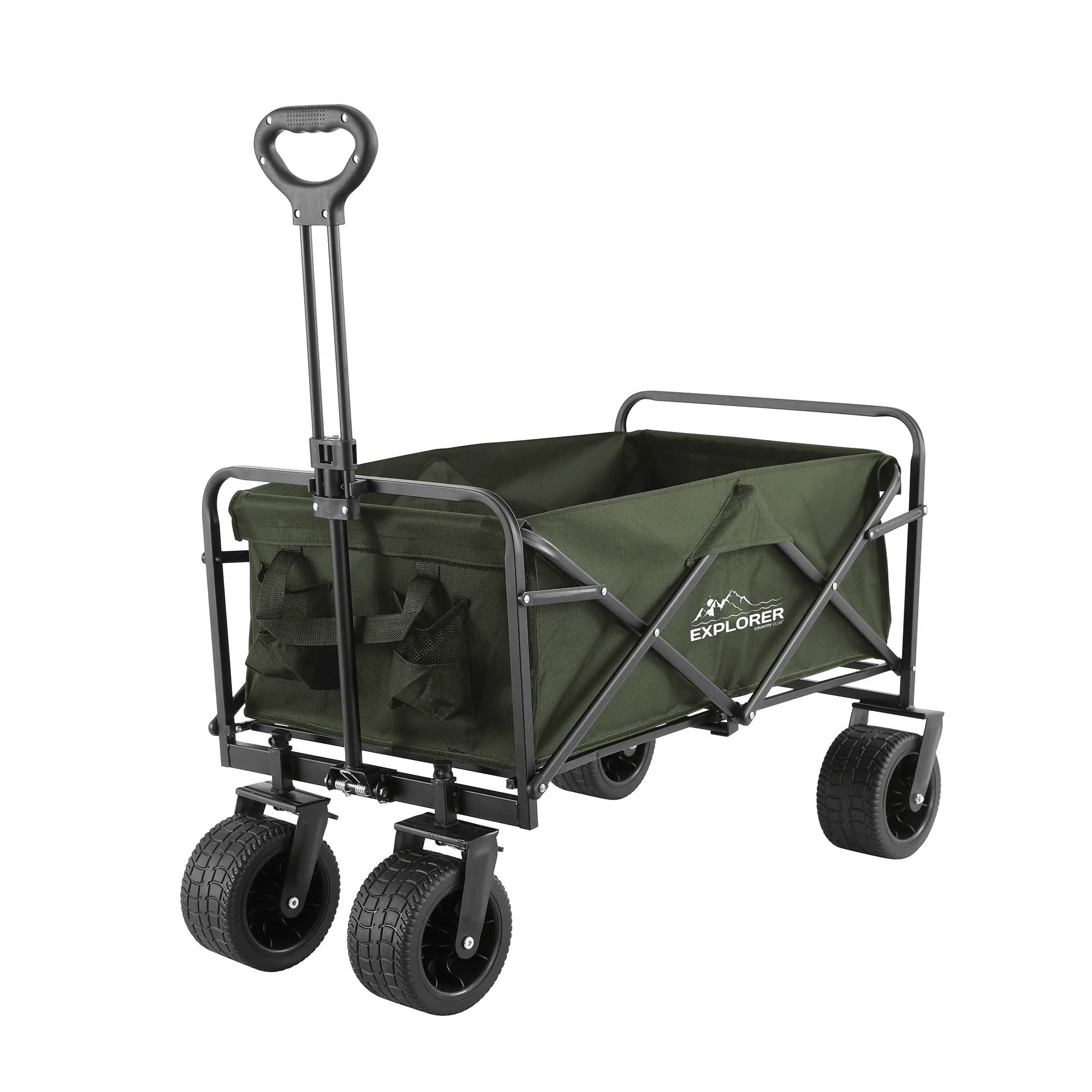 Explorer Foldable Handy Cart – Green – Extra Wide Wheels – 100KG Load