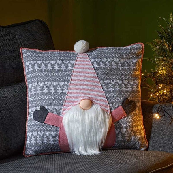 FairIsle Gonk Cushion - Pink