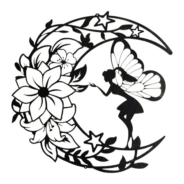 Fairy Wall Art Bronze 60cm - Image 2