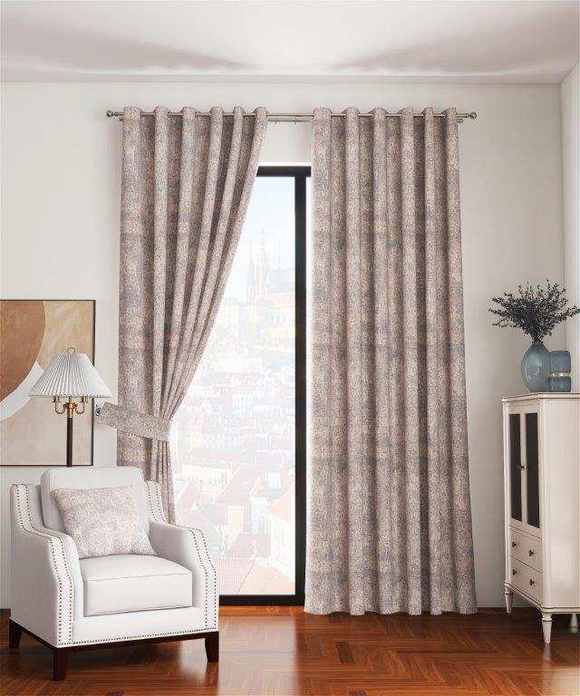 Fiesta 66" x 90” Lined Eyelet Curtains Duck Egg