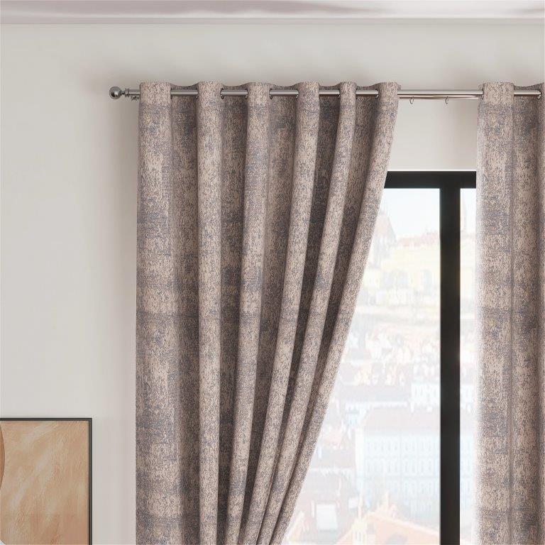 Fiesta 90" x 90” Lined Eyelet Curtains Duck Egg - Image 2