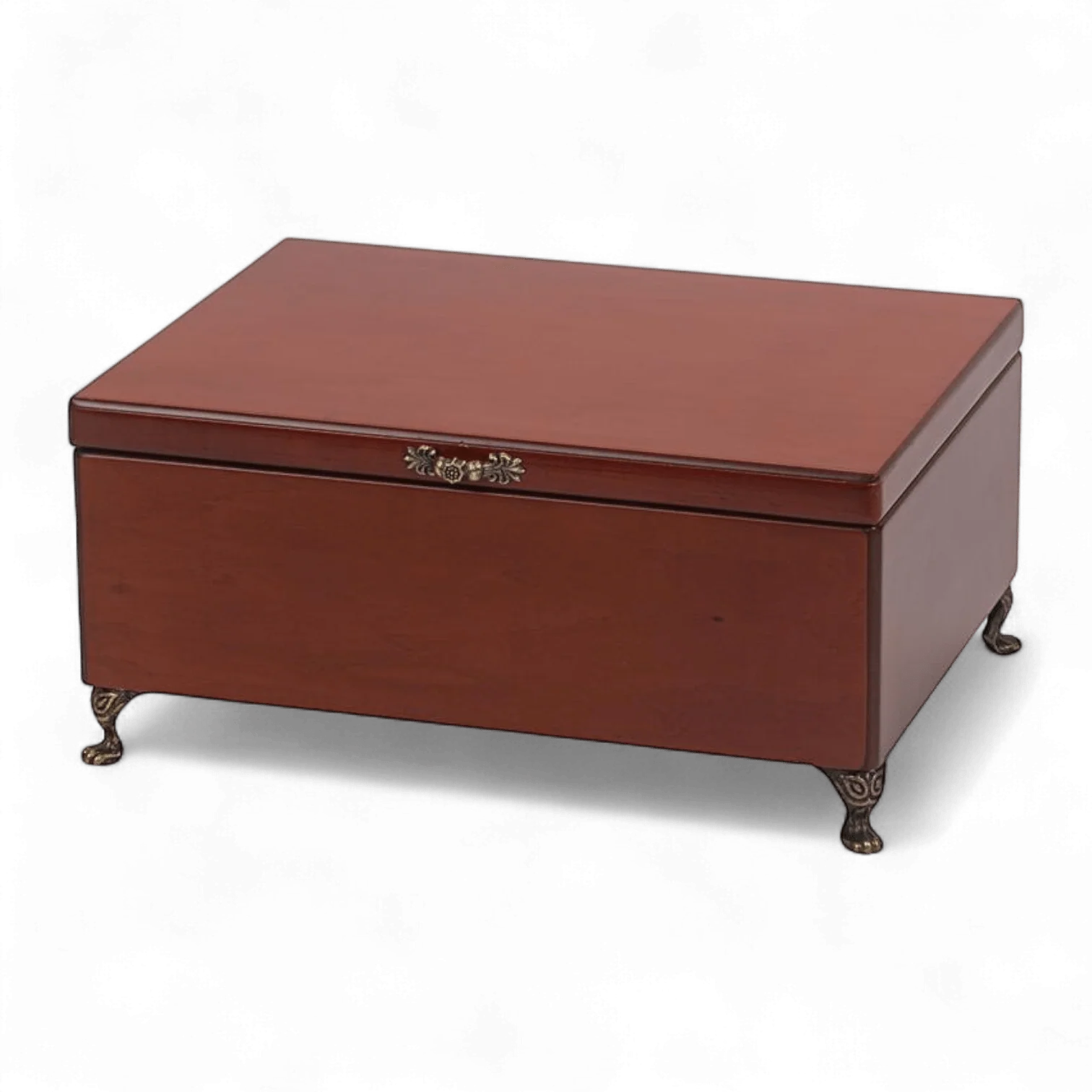 Fiona Mahogany Finish Wooden Jewellery Box