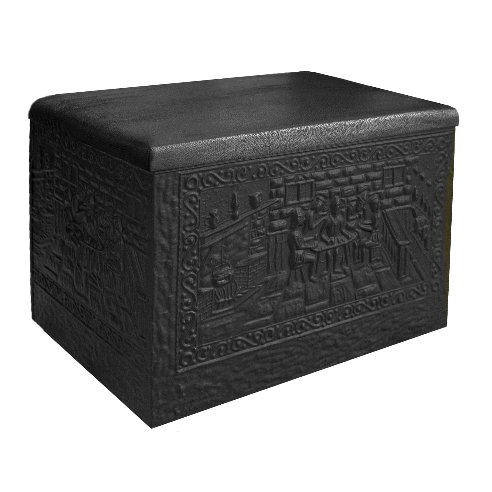 Fireside Log and Turf Box with Padded Lid Large