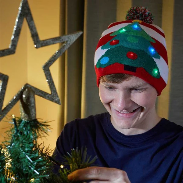 Flash! Party Beanie Hat - Xmas Tree