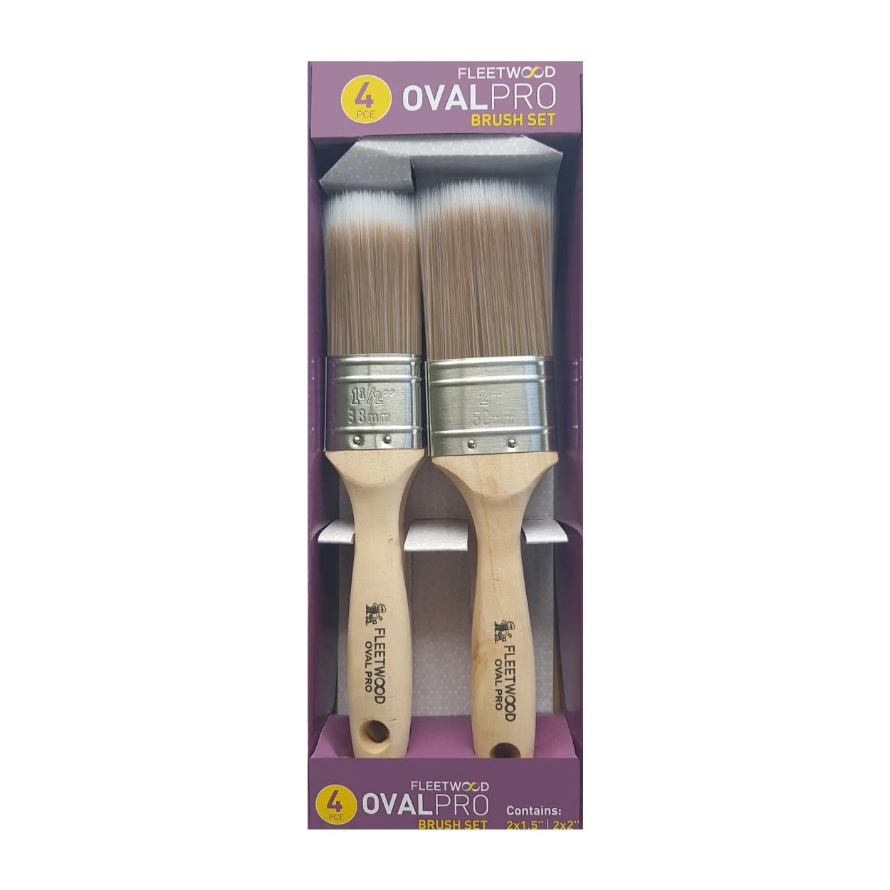 Fleetwood 4 Piece Oval Pro Brush Set