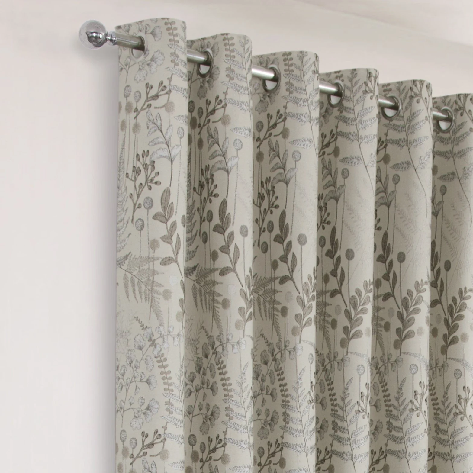 Foliage Birch Eyelet Curtains 66 x 90 - Image 2