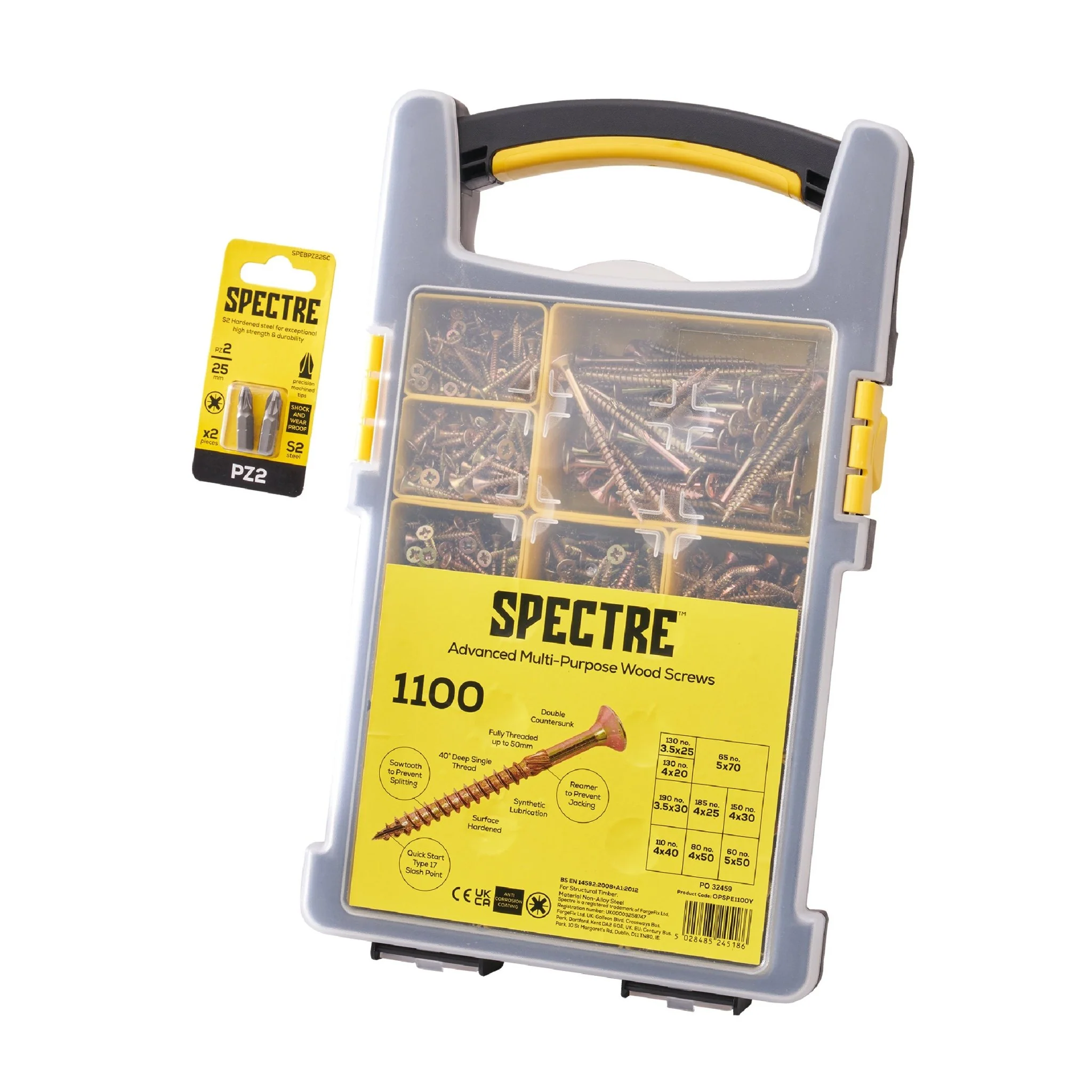 Forgefix 1100 Piece Spectre Advanced Screw Set