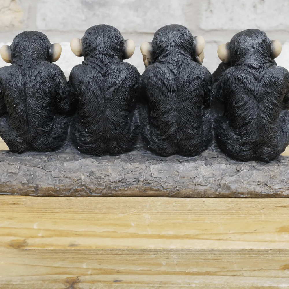 Four Monkeys in a Row Ornament 15cm - Image 2