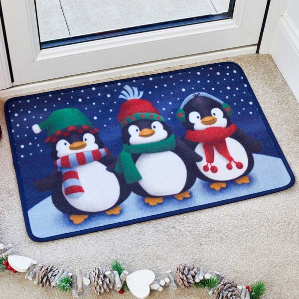 Frosty Penguins Door Mat 40x60cm