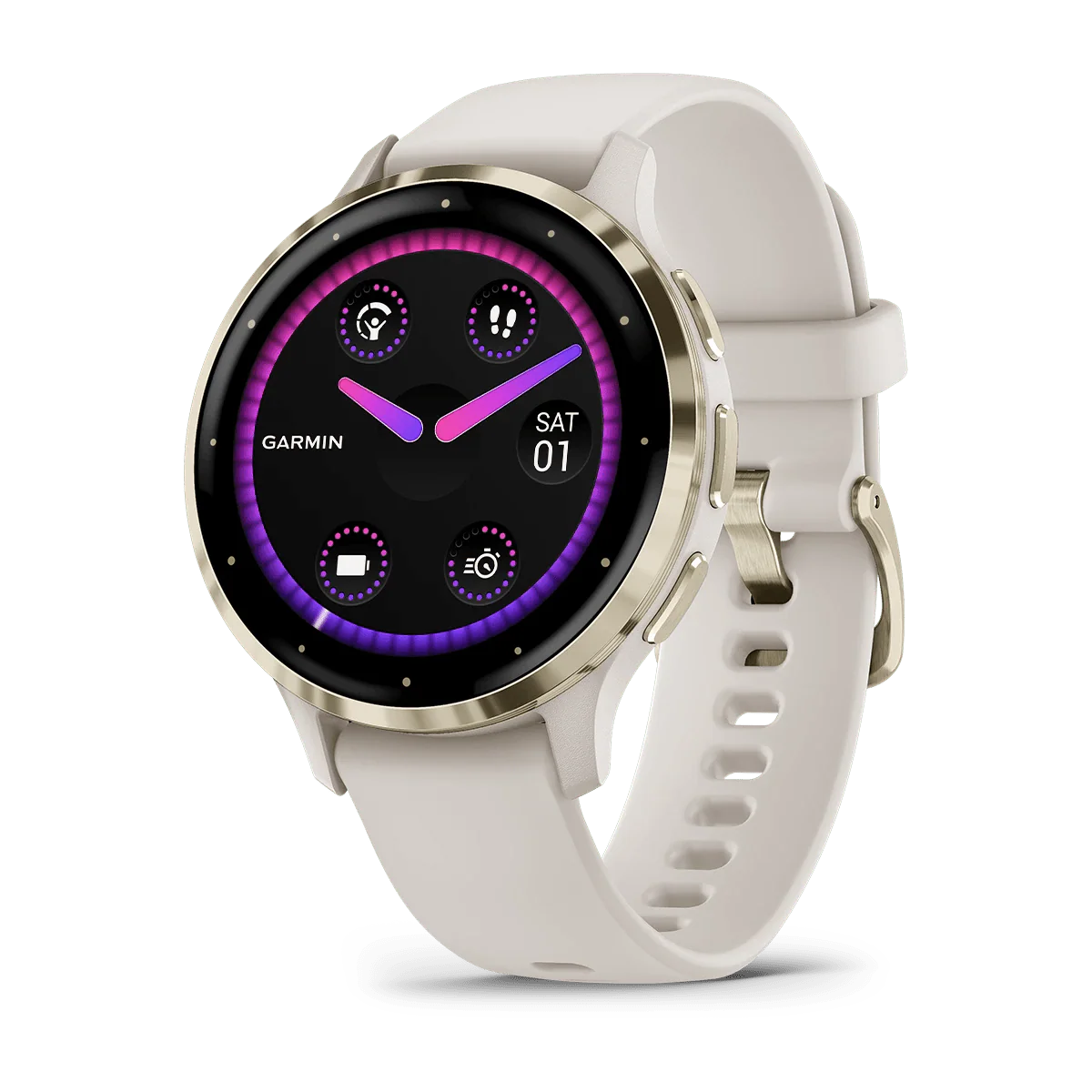 Garmin Venu 3S 41mm Smart Watch – Soft Gold/Ivory | 49-GAR-010-02785-04