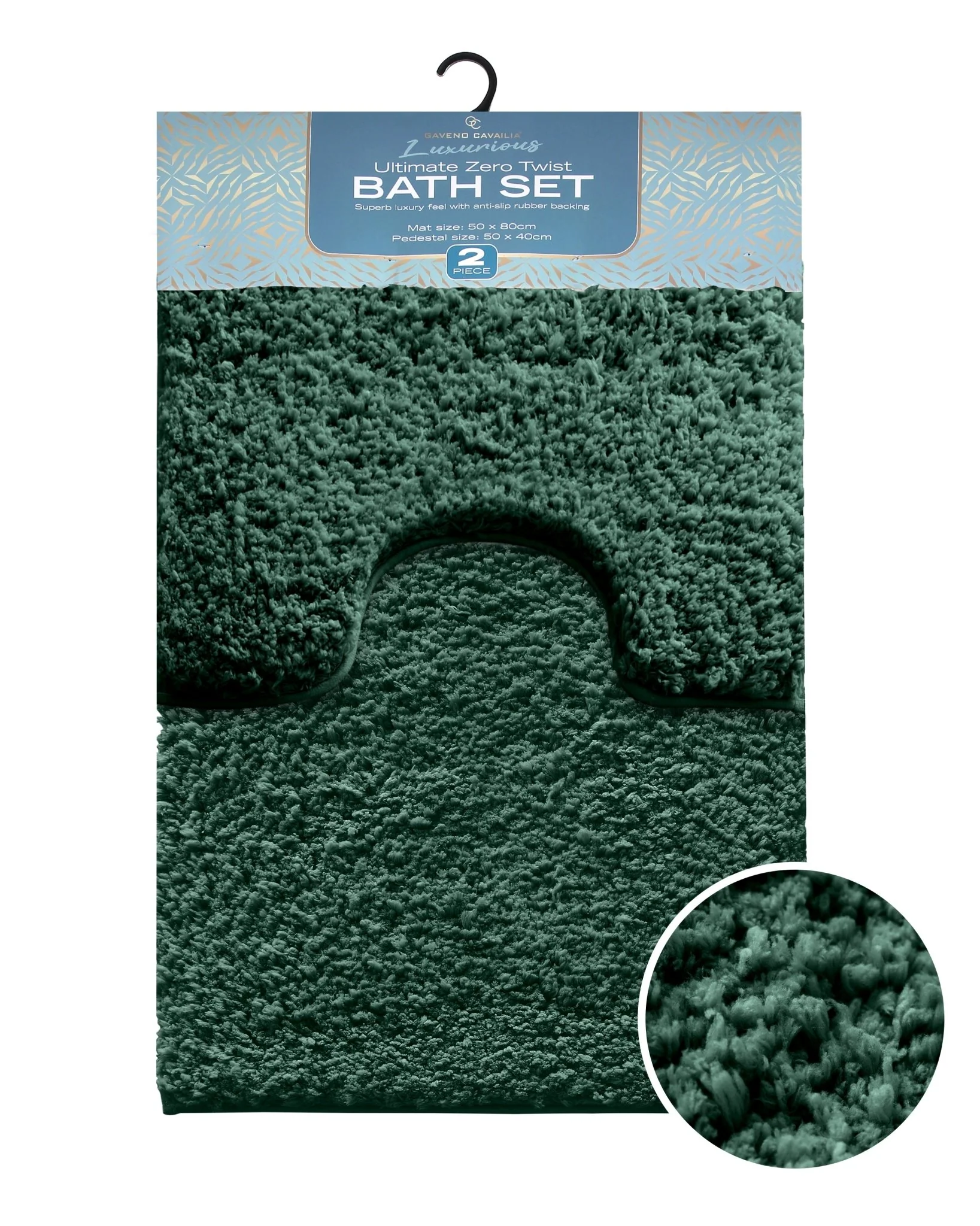Gaveno Cavailia Ultimate Zero Twist 2pc Bath Set Green - Image 2