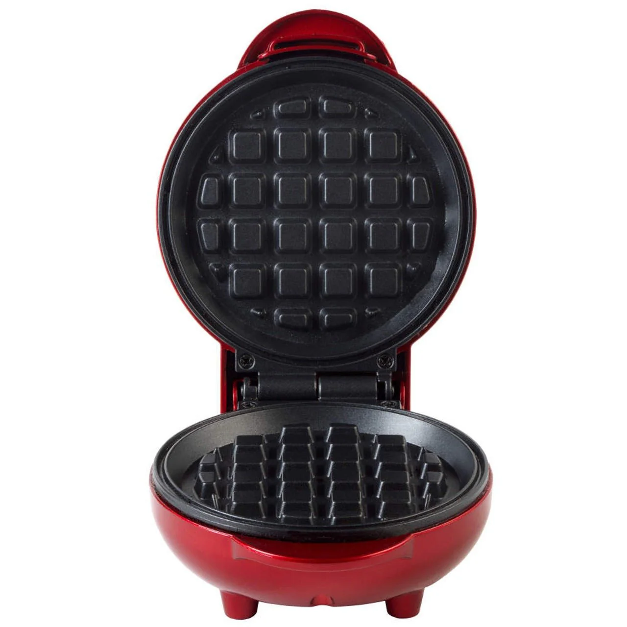 Giles & Posner Compact Electric Non-Stick Mini Waffle Maker | Red
