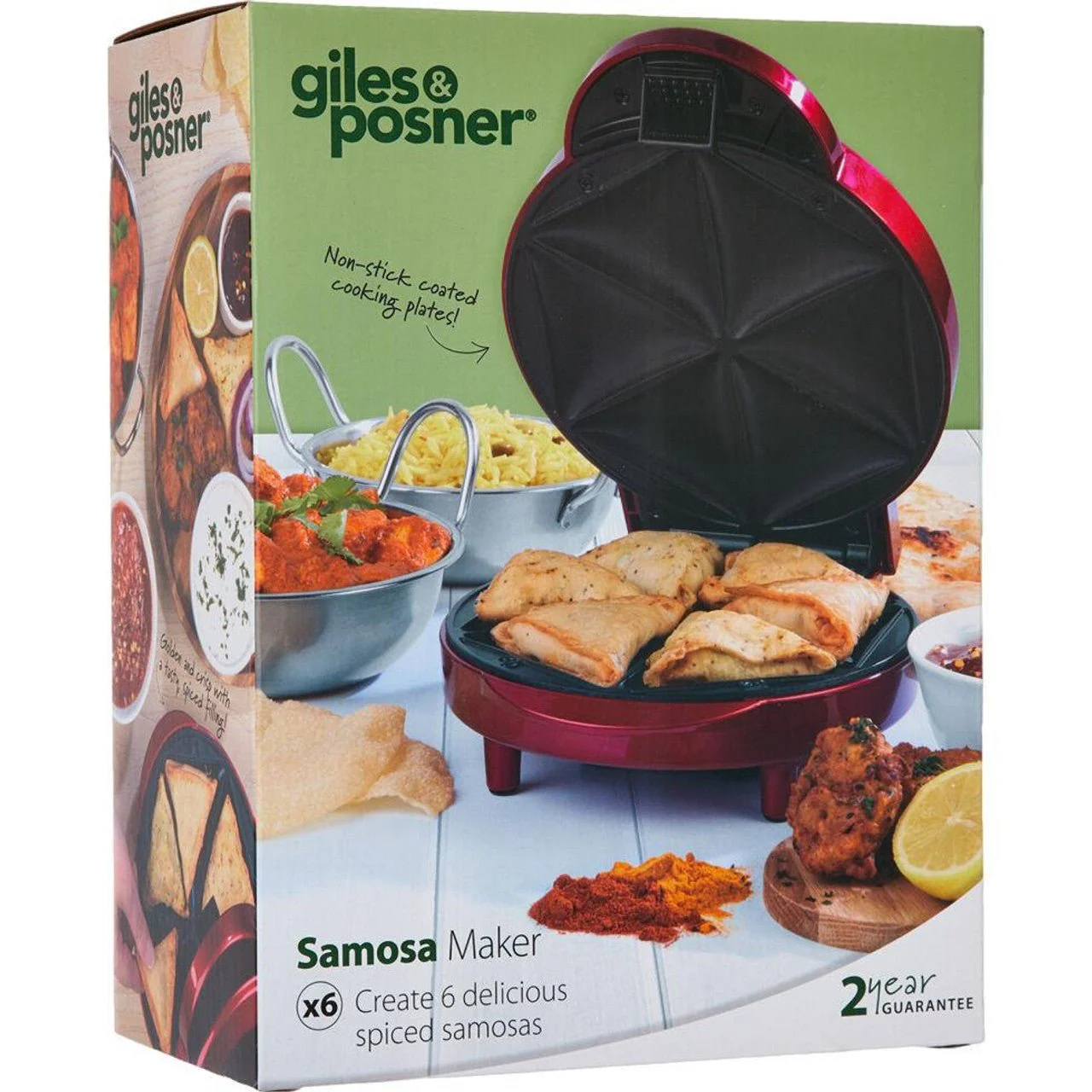 Giles & Posner Samosa Maker With Non-Stick Coated Cooking Plates - Image 3