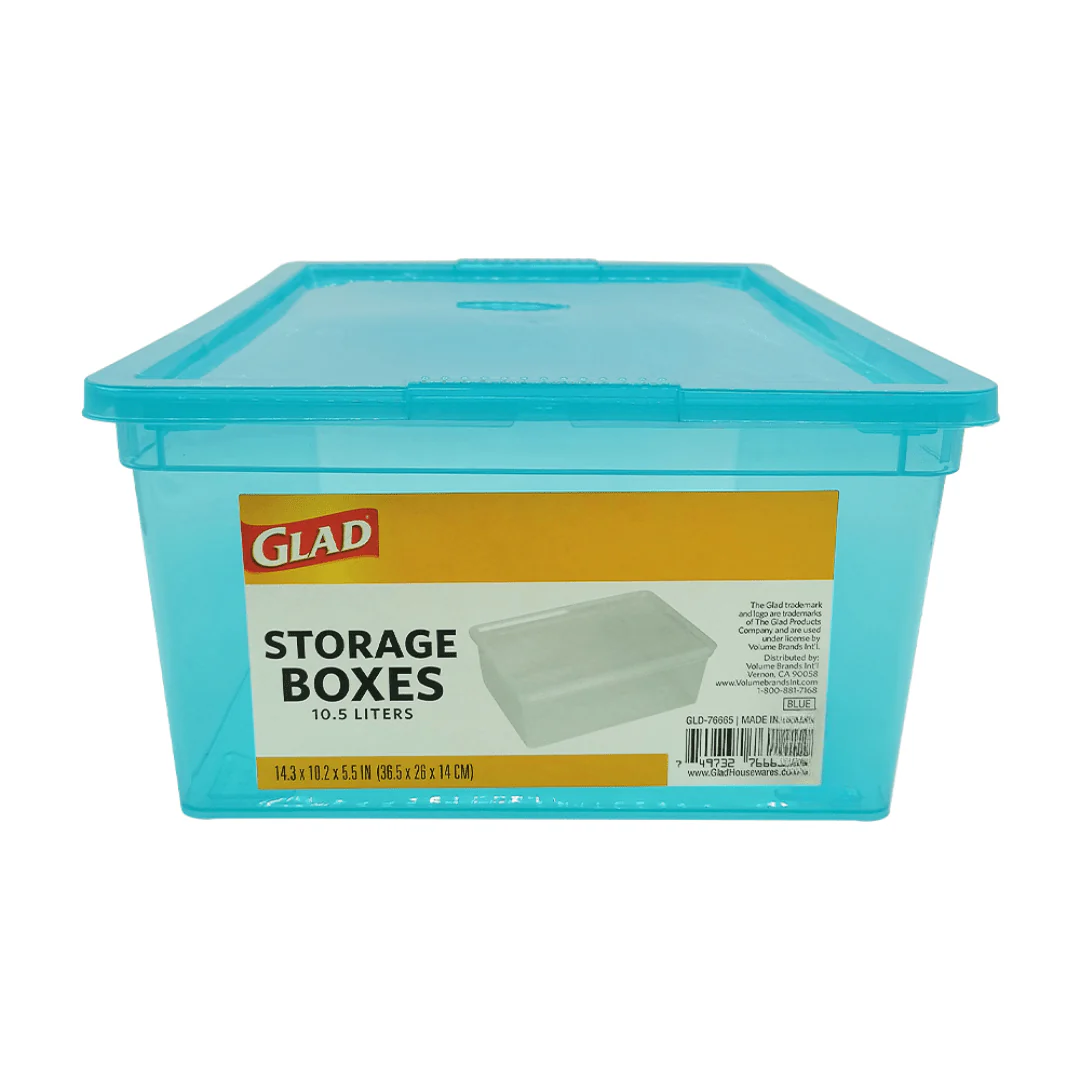 Glad 10.5 Litre Blue Storage Box