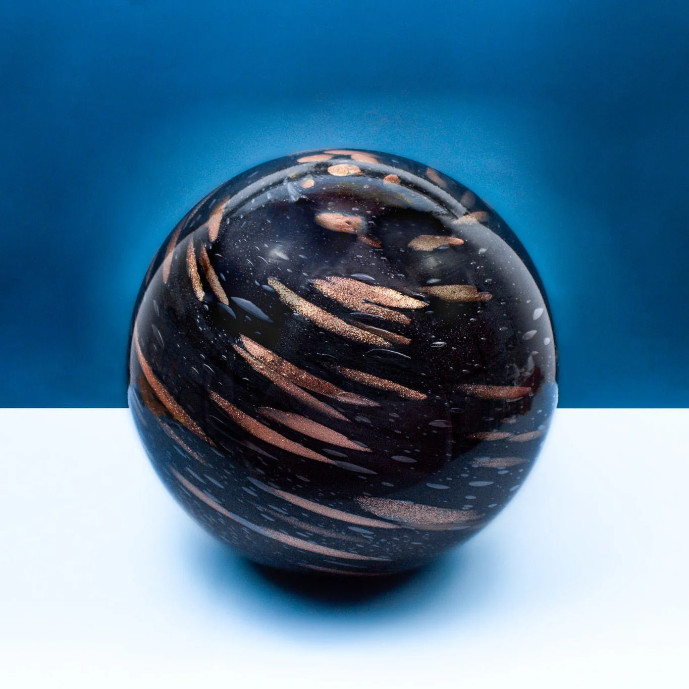 Glass Sphere Lamp Meteorite Dust 28cm